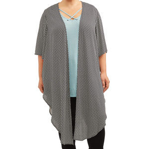 Women's Plus Size Printed Kimono Set Size 0X